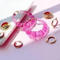 2" Pink Bamboo Hoop