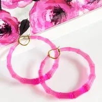 3" Pink Bamboo Hoop