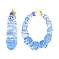 2" Blue Bamboo Hoops