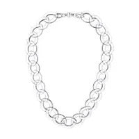 24" Clear Curb Link Necklace
