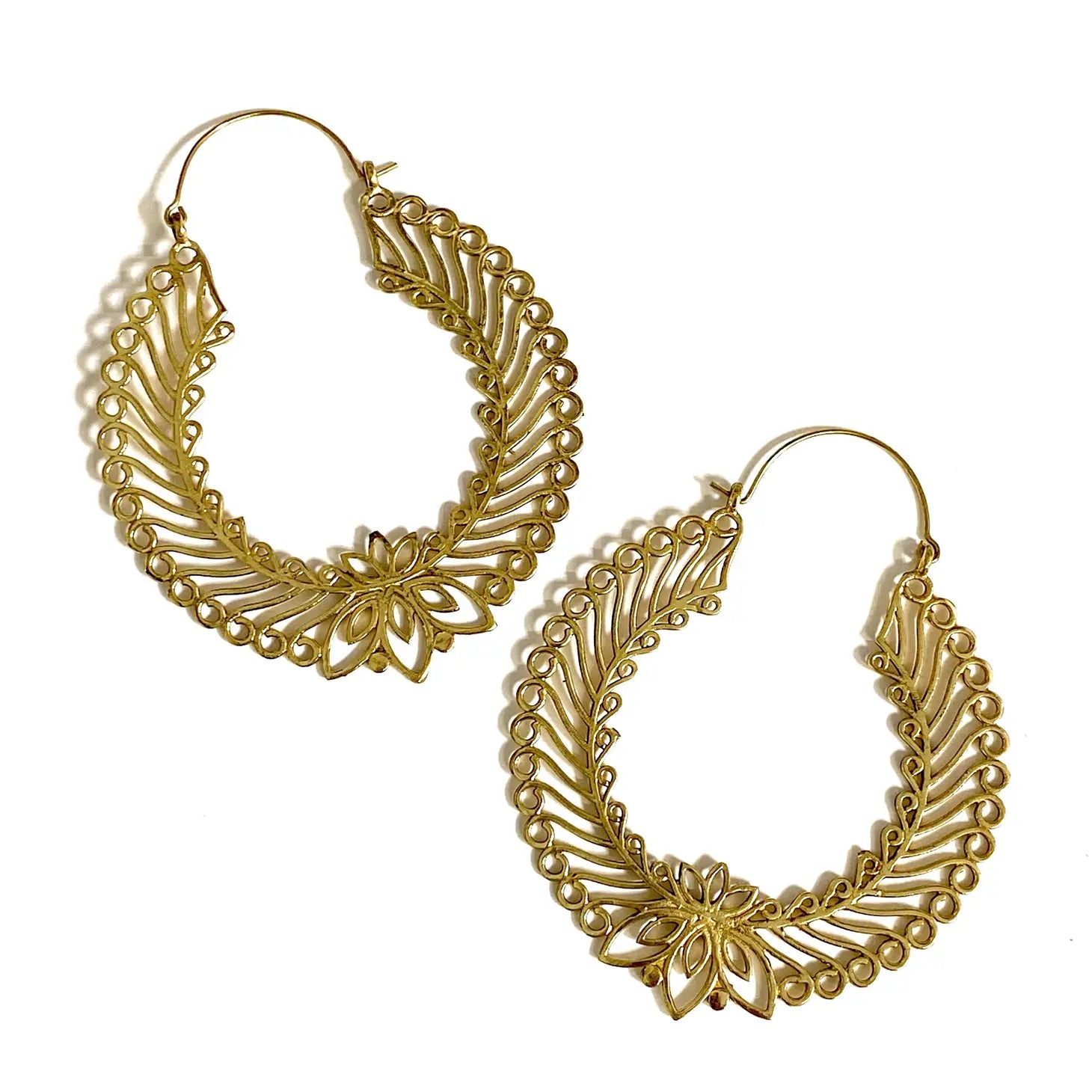 Heera Brass Hoops