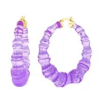 2" Clear Bamboo Hoops
